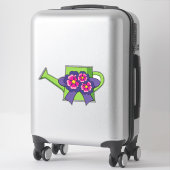 Leuk Watering Can met Bloemen Boeket Sticker (Koffer)