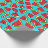 Leuk watermeloenpatroon cadeaupapier (Hoek)
