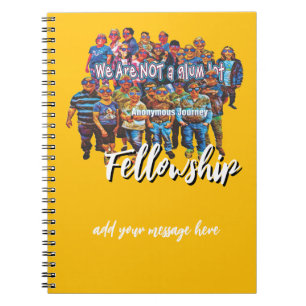 leuk we zijn geen sombere bende slogan notitieboek