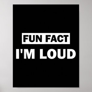Leuk weetje in luid grappig sarcastisch citaat poster