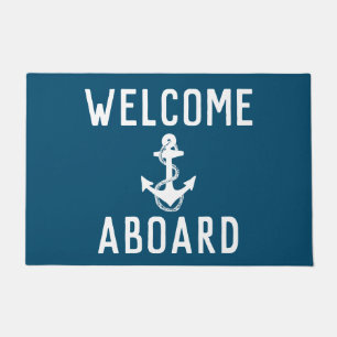 leuk WELKOM ABOARD-formulering met anker VLOERMA Deurmat