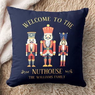 Leuk Welkom bij de Nuthouse Notenkraker Kerst Kussen
