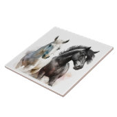 Leuk Western Paarden Land Tegeltje (Zijkant)