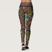 Leuk Western Patroon Kerst Leggings (Achterkant)