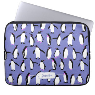 Leuk winter pinguïn patroon laptop sleeve