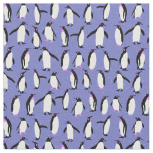 Leuk winter pinguïn patroon stof