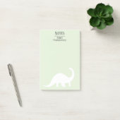 Leuk wit brontosaurus silhouet | Gepersonaliseerd Post-it® Notes (Kantoor)
