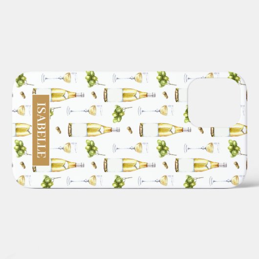 Leuk wit wijnpatroon Case-Mate iPhone case (Achterkant (horizontaal))