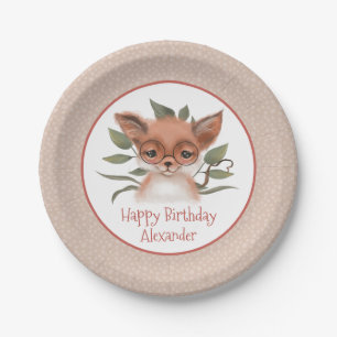 Leuk Woodland Fox Kinderverjaardagsfeestje Papieren Bordje