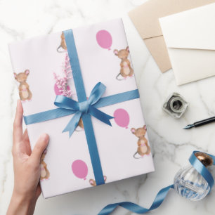 Leuk Woodland Mouse Matte Wrapping Papier, 30" x 6 Cadeaupapier