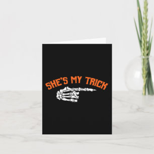 Leuk ze is mijn truc hij is mijn traktatie Hallowe Kaart