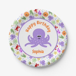 Leuk Zee Dieren Onder het Zee Papieren Bordje