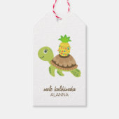Leuk Zee Schildpad Kerst Cadeaulabel (Voorkant)