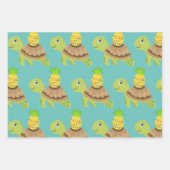 Leuk Zee Schildpad Kerst Inpakpapier Vel (Voorkant)