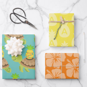 Leuk Zee Schildpad Kerst Inpakpapier Vel