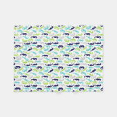 Leuk zeepaardjes patroon fleece deken (Voorkant (Horizontaal))