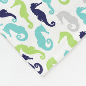 Leuk zeepaardjes patroon fleece deken (Hoek)
