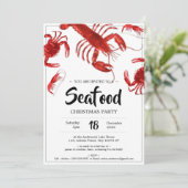 Leuk zeevruchten Kerstfeest Krab kreeft Kaart (Staand voorkant)