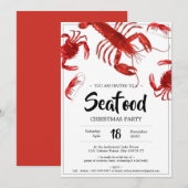 Leuk zeevruchten Kerstfeest Krab kreeft Kaart (Voorkant / Achterkant)