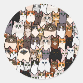 Leuk zo veel katten en Kittens collage Ronde Sticker