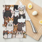 Leuk zo veel katten en Kittens collage Theedoek (Quarter Fold)