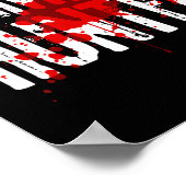 Leuk Zombie Hunter Ontwerp voor Jongens Meisjes Ha Poster (Hoek)