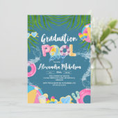 Leuk Zomer Afstuderen Pool Party Kaart (Staand voorkant)