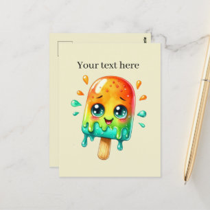 Leuk Zomertijd aanpasbaar smeltend ijs Briefkaart