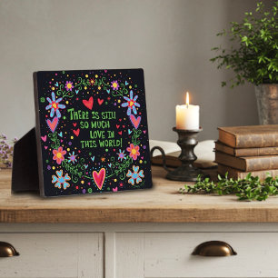 Leuk  Zoveel Liefde Quote Floral Inspirerend Fotoplaat