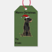 Leuk zwart labrador kerstcadeau Label Cadeaulabel (Achterkant)