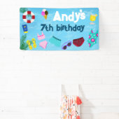 Leuk Zwembad Verjaardagsfeestdecor Spandoek (Insitu)