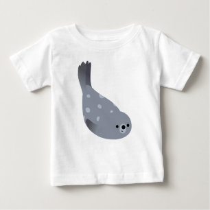 Leuk Zwemmende Cartoon Harbour Seal Baby T-shirt