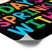 Leuke 100 Dagen Verstrooid met Leuke Donut School  Poster (Hoek)