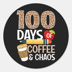Leuke 100ste dag van de school leraar 100 dagen ko ronde sticker