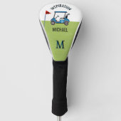 Leuke 19e Hole Aangepaste Kar Persoonlijk Golfheadcover (Voorkant)