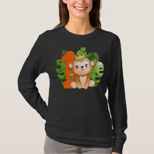 Leuke 1e Verjaardag Jongens Aap 1 Jaar Oud Safari T-shirt