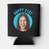 Leuke 21e verjaardag AANGEPASTE TEKST Foto Blikjeskoeler (Voorkant)