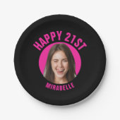 Leuke 21e verjaardag AANGEPASTE TEKST Foto Papieren Bordje (Voorkant)