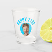 Leuke 21e verjaardag AANGEPASTE TEKST Foto Shot Glas (Voorkant)
