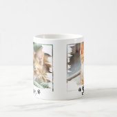 Leuke 2 foto naam kat koffiemok (Center)