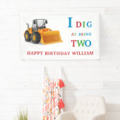 Leuke 2e verjaardag graver thema spandoek (Insitu)