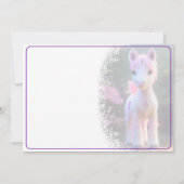 Leuke 3D Spirit Pony 10 Verjaardagsuitnodiging Kaart (Achterkant)