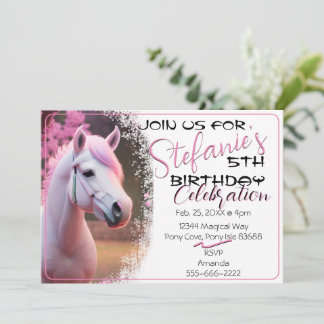 Leuke 3D Spirit Pony 12 Verjaardagsuitnodiging Kaart
