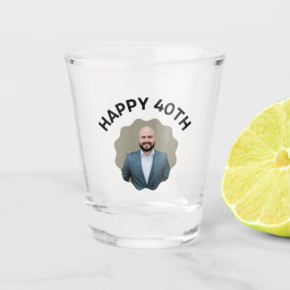 Leuke 40e verjaardag Aangepaste tekst foto shotgla Shot Glas