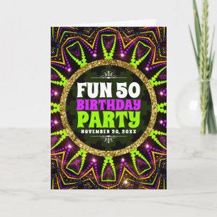 Leuke 50e verjaardag Groovy Energy Rave Feest