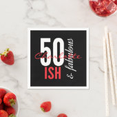 Leuke 50ish en Fabulous Red & Black Typografie Servetten (Insitu)