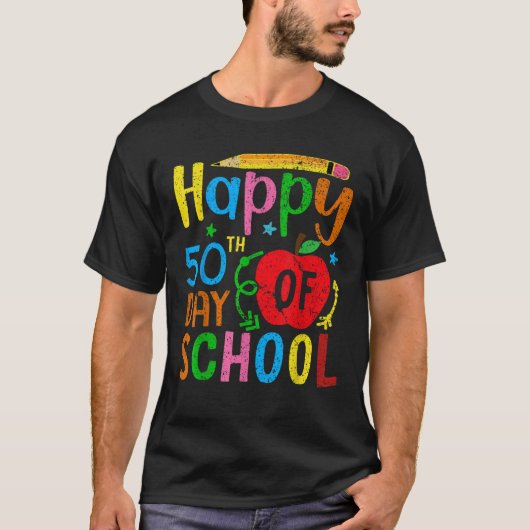 Leuke 50ste schooldag t-shirt (Voorkant)