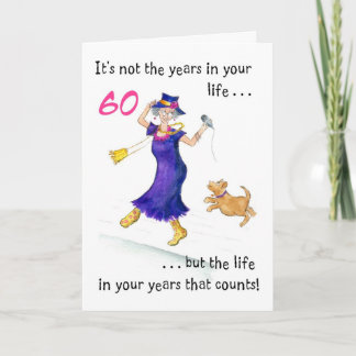 Leuke 60ste verjaardag Kaart voor een vrouw