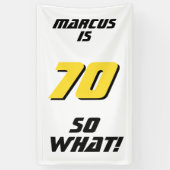 Leuke 70 dus wat Quote 70ste verjaardagsfeestje Spandoek (Verticaal)