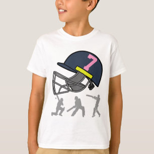 Leuke 7e verjaardag Cricket Speler Jongens Kindere T-shirt